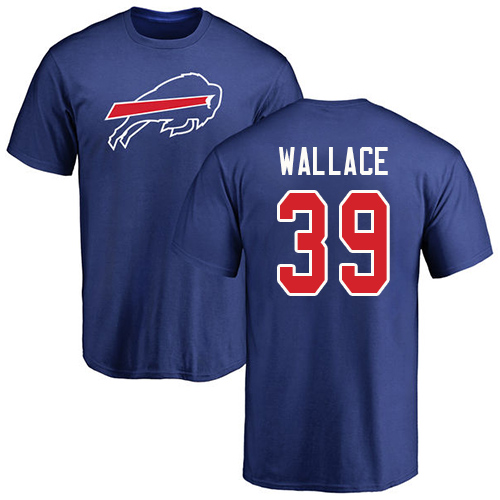 Men NFL Buffalo Bills #39 Levi Wallace Royal Blue Name and Number Logo T Shirt->women nfl jersey->Women Jersey
